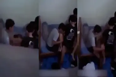 Remaja SMP Digilir Tiga Teman Sekolah Di Gudang poster
